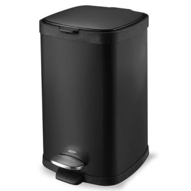 Imagem de Lixeira Frame Brinox com Pedal 12 Litros em Aço Carbono Preto