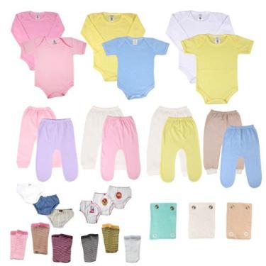 Imagem de Body Bebê+mijão Liso E Estampado Kit C/27 Roupa Bebê Atacado - Taya Ba