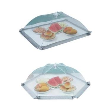 Imagem de Capa De Alimentos Dobrável Anti-Mosca Capa De Arroz Capa De Poeira Par