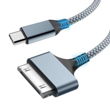 Imagem de Cabo USB C de 30 pinos, carregamento rápido e cabo de sincronização compatível com iPhone 4S/4, 3G/3GS, iPad 1/2/3, iPod Touch/Nano (1 m/3,3 pés)
