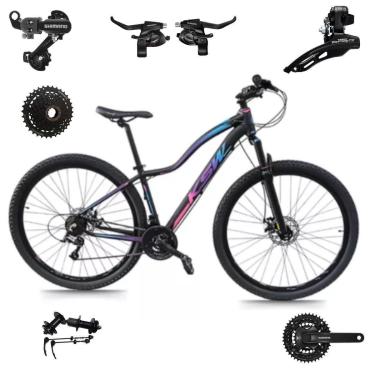 Imagem de Bicicleta Ksw Mwza 29 Feminina 24 Marchas Index  SHIMANO CUBO CATRACA K7-Feminino