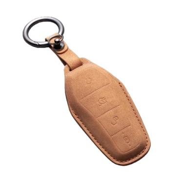 Imagem de Capa para chave de carro com suporte, compatível com BYD Second Song Tang Pro Qin Generation Han Ev Dm PLUS MAX Yuan Atto 3 Dolphin acessório(D-orange keychain)