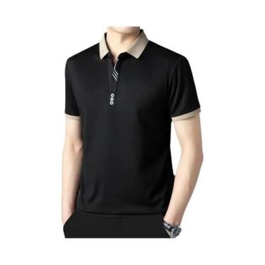 Imagem de Camisa Polo Casual Masculina De Manga Curta 2025 Em Cor Sólida Respirá
