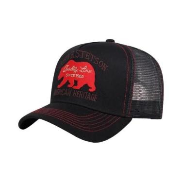 Imagem de Boné De Beisebol Mesh Red Bear Respirável Para Esportes Ao Ar Livre, P