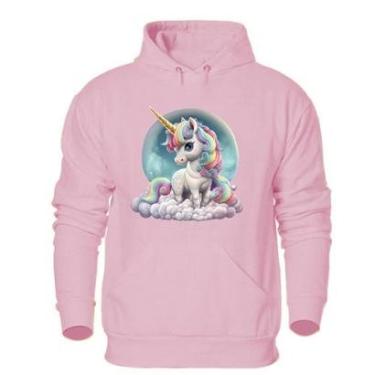 Imagem de Blusa de Frio Feminina Abrigo Moletom Quentinho Estampa Unicornio Confortavel Macia-Feminino