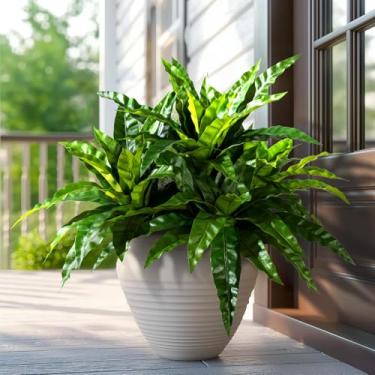 Imagem de Yarmare 4 ramos artificiais de dracaena, plantas artificiais, plantas falsas, vegetação falsa realista, plantas texturizadas realistas para varanda interna, pátio, casa, escritório, sala de estar