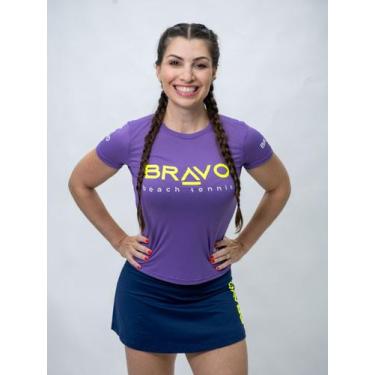 Imagem de Baby Look New Game Manga Curta Roxa, G