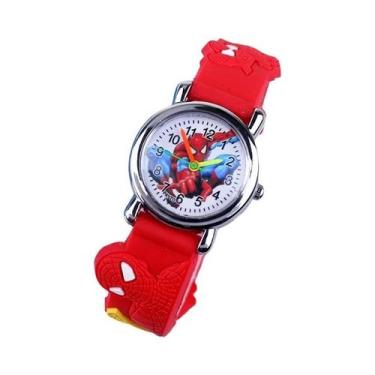 Imagem de Relógio Infantil De Desenho Animado Do Homem-Aranha Com Pulseira De Bo