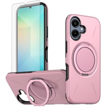 Imagem de Asuwish Capa de celular para Samsung Galaxy A05 capa magnética com protetor de tela de vidro temperado e silicone protetor à prova de choque fino híbrido suporte suporte suporte rígido Ao5 A 05