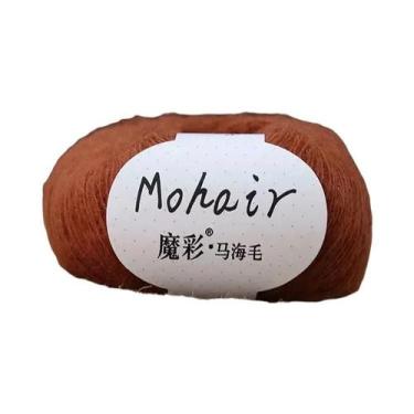 Imagem de Fio De Mohair Macio 25g 160m Para Tricô Manual E Crochê, Lã Para DIY, 