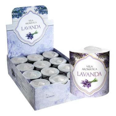 Imagem de Kit 12 Velas Aromáticas Lavanda, 130g Cada, 72 Horas de Queima por Vela, Perfume Relaxante