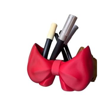 Imagem de Organizador Multiuso de Mesa - Porta-Lápis, Canetas e Maquiagem com Design Temático Charmoso (Porta caneta laço vermelho)