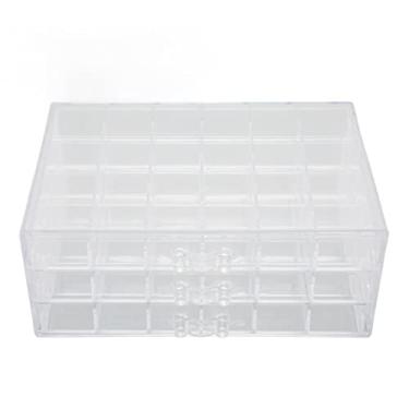 Imagem de Ainoli caixa de armazenamento de brincos, 3 camadas, 72 grades, acrílico transparente, organizador de joias, suporte com tampa à prova de poeira para colares e anéis