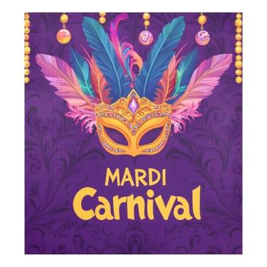 Imagem de Blueangle Máscara de carnaval de carnaval de carnaval capa magnética para lava-louças, decoração de capa frontal de lava-louças, adesivos de eletrodomésticos, adesivos de eletrodomésticos, 58 cm C x
