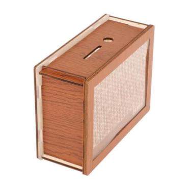 Imagem de Wswqop Cofrinho de Madeira com Alvo E Números para Ganhar Dinheiro, com Contador para Atividades Manuais, Estojo Portátil para Guardar Dinheiro, Ideal para a, 10.000 dólares, Tamanho real