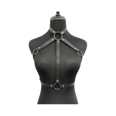 Imagem de Sutiã Gótico Sexy Feminino Com Arnês E Cinto De Suspensórios Para Casa
