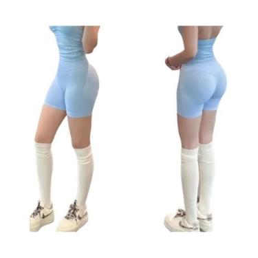 Imagem de Shorts De Yoga Sem Costura De Cintura Baixa Para Mulheres, Shorts De F