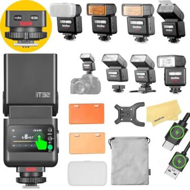 Imagem de GODOX Flash de câmera iT32 2,4 G TTL com gatilho magnético de flash sem fio X5 C X5C X5-C TTL para câmera Canon Speedlite Speedlight, bateria de lítio de 7,4 V/900 mAh, tempo de reciclagem de 1,5 s