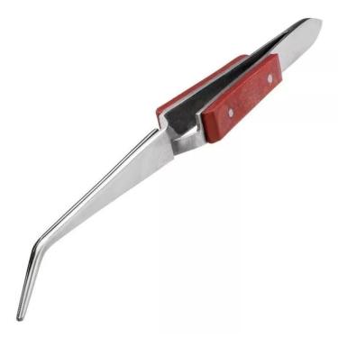 Imagem de Pinça Solda Relojoeiro Joalheiro - Aço Inox 16Mm