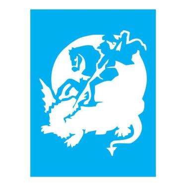 Imagem de Stencil Tamako São Jorge - 15X20Cm - Ref A2044