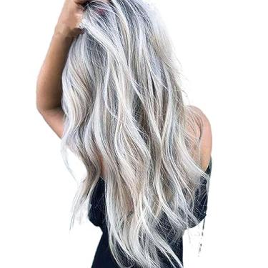 Imagem de Peruca de Cosplay Anime Longa Encrespada Descolorida e Tintada para Mulheres