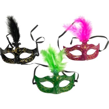 Imagem de Máscara com Pena Básico 1 Unidade Sortido Festive