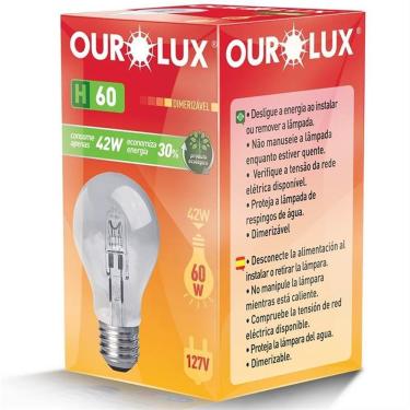 Imagem de Lâmpada Ecológica Halógena H100 Clara 70w 220v - 02135 - Ourolux Lamp.eco Halogen H100 Clara 70wx220v Our 02135