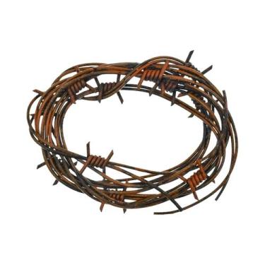 Imagem de Guirlanda De Arame Farpado Enferrujado 2,5M De Plástico Falso Decoraçã