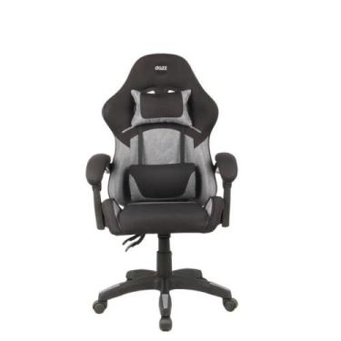 Imagem de Cadeira Gamer Axion Preto e Cinza, Tecido, 62000188, MAXPRINT/DAZZ