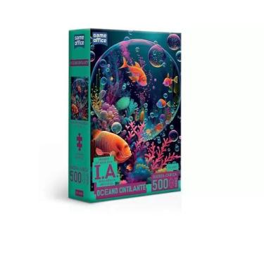 Imagem de Quebra cabeça  ia oceano cintilante 500 peças nano puzzle - TOYSTER