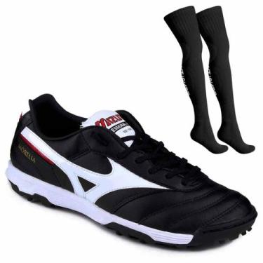 Imagem de Kit Chuteira Society Mizuno Morelia Elite II + Par de Meião Penalty - 