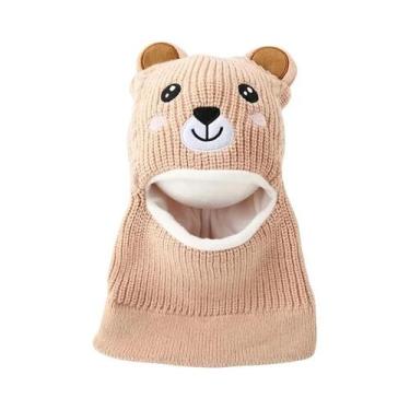 Imagem de Gorro De Inverno Para Meninos Com Estampa De Animais Em Cartoon, Com P
