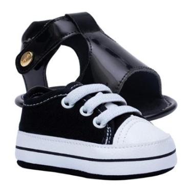Imagem de Kit Tenis Star E Sandalia Bebe Menina Moda Recem Nascido K38-Feminino