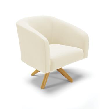 Imagem de Poltrona Decorativa Giratória MA30 Stella Cotelê Ext/Veludo D03 - D'Rossi