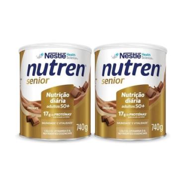 Imagem de Nutren Senior Chocolate 740g, kit 2 latas, Nestlé, Chocolate