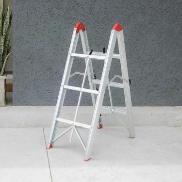 Imagem de Escada Dobrável Ultracompacta De Alumínio Com 6 Degraus - Garden Life
