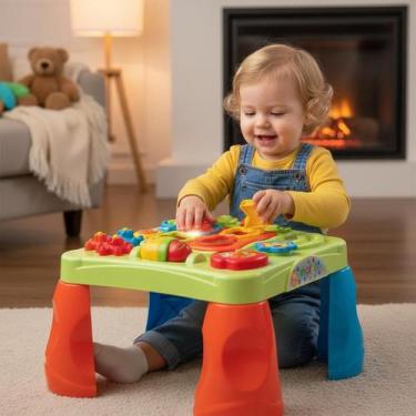 Imagem de Mesa Criativa Didática Com Som Verde Infantil Educativa Para Estudo e 