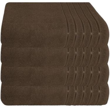 Imagem de Kit 4 Toalhas Banhão 100% Algodão 90x150 Cm Teka Comfort, Marrom