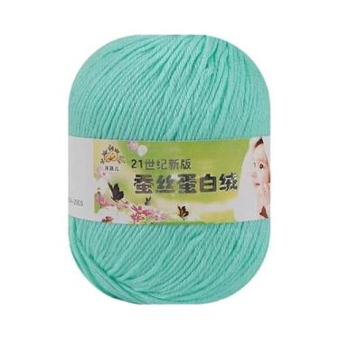 Imagem de Fio De Seda 50g Para Tricô Manual, Crochê, DIY, Meias, Suéter, Coberto