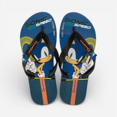 Imagem de Chinelo Ipanema Sonic Lets Infantil Azul Escuro, Azul escuro, Preto, 2