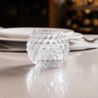 Imagem de Porta Velas Bolhas 8cm x 8cm x 6cm Vidro Lyor