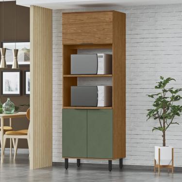 Imagem de Paneleiro Torre Quente 2 Fornos 3 Portas - Toscana Freijó-jade