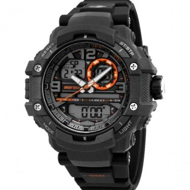 Imagem de Relógio Mormaii Masculino Laranja-preto Anadigital Mo0949-8l
