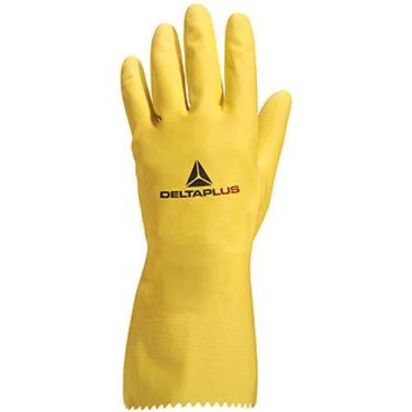Imagem de Luva Látex Flocada Tam. 8 Palma Áspera VE200JA08 ProSafety, Amarelo