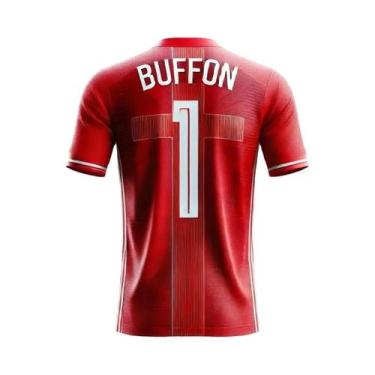 Imagem de Camisa De Futebol Italiana Masculina Buffon, Top De Treino Respirável 