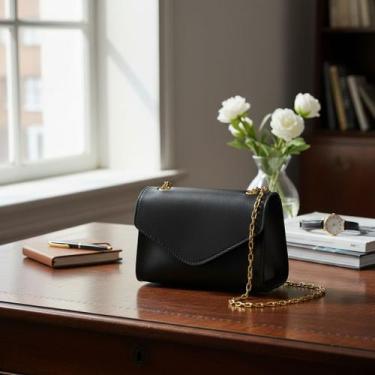 Imagem de Bolsa Pequena Transversal Com Alça De Corrente Dourada - JS Bolsas, Pr