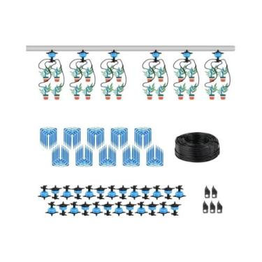 Imagem de Sistema De Irrigação Por Gotejamento 100-10M 4/2 Vias 8L MUCIAKIE Kit 