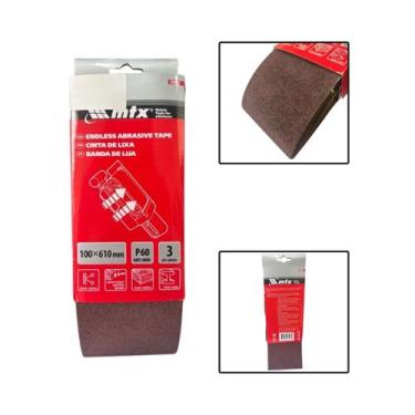Imagem de Cinta De Lixa 100 X 610mm 60 Graos 3 Pçs - MTX