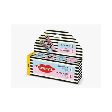 Imagem de Kit Carmed SOS Lábios Esfoliante + Ultra Gloss Algodão Doce 2etimes1