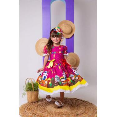 Imagem de Vestido Junino Roça Feliz Luxo para Festas Juninas, 6, Vermelho